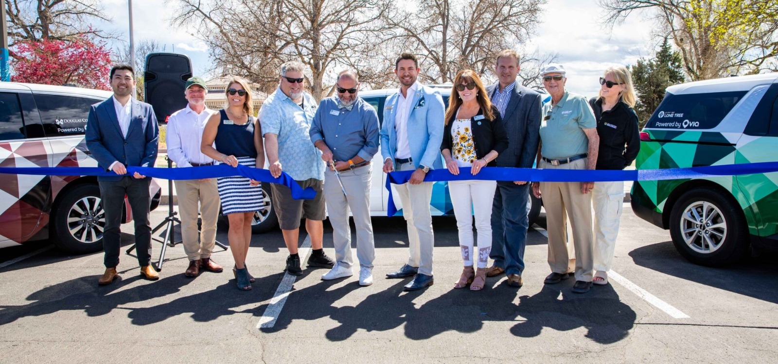 Anne Barrington at a Link On Demand ribbon cutting